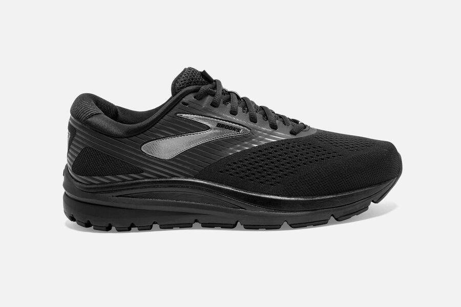 Mens Brooks Addiction 14 Road Shoes Black/Charcoal/Black | 192038-NUS